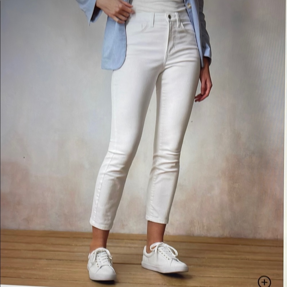 LC Lauren Conrad WHITE high rise skinny ankle jeans size 10P